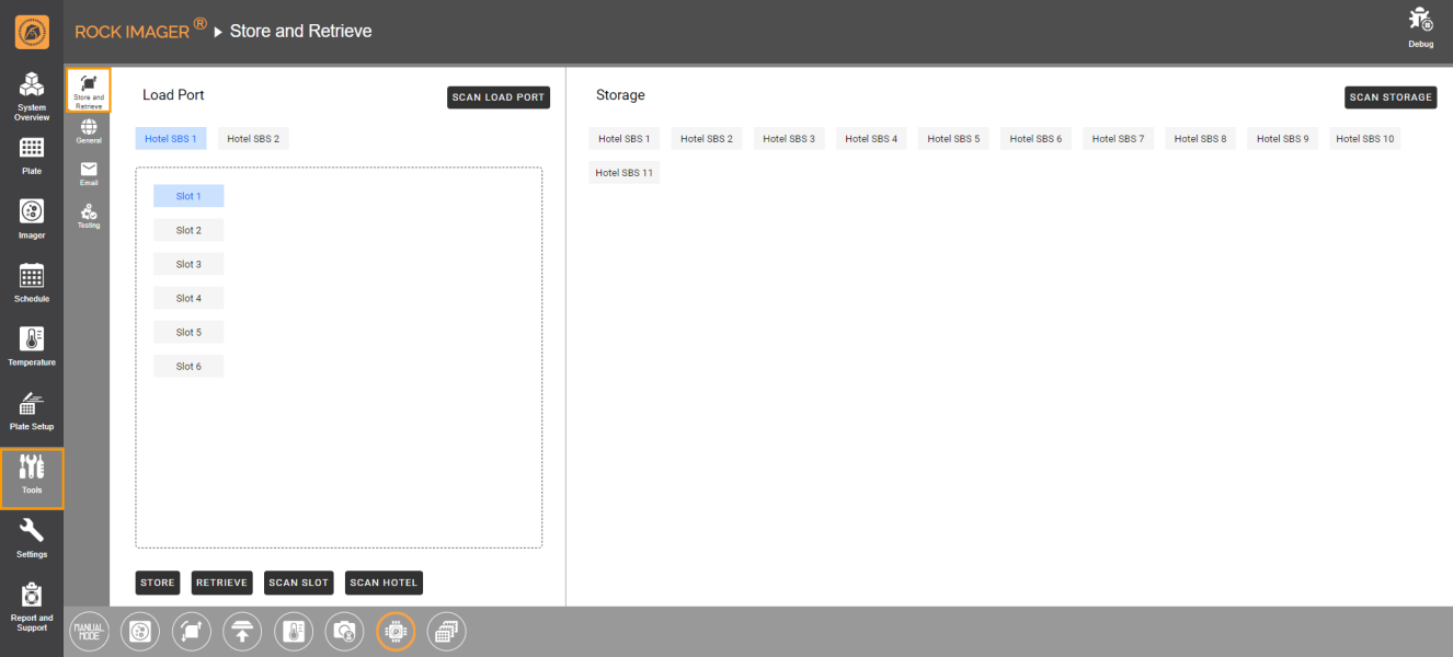 Store and Retrieve Sub-menu